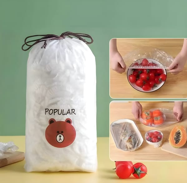 100pcs Stretch Food Covers – Elastic & Airtight - SynoMin Online Store
