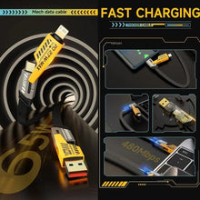 4-in-1 Fast Charging Cable – USB-C & USB-A to Lightning & USB-C