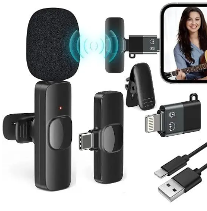 K8 Wireless Microphone – Crystal Clear Audio for Vlogging & Streaming
