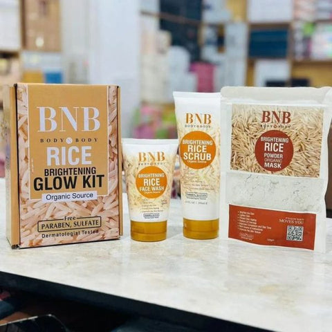 BNB Rice Brightening Glow Kit – Radiant & Hydrated Skin - SynoMin Online Store