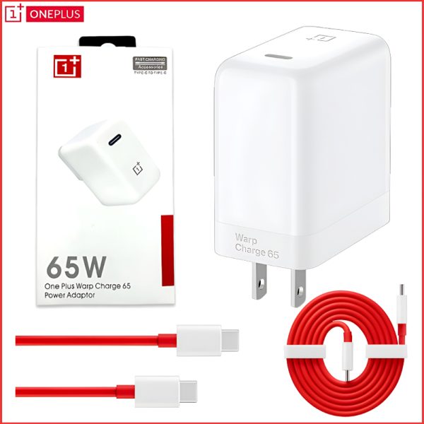 OnePlus 65W Warp Charger - Super Fast Type-C Adapter & Cable (Original)
