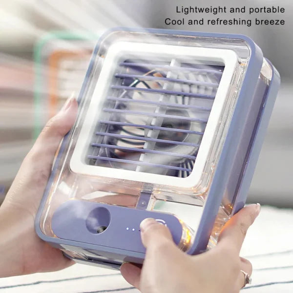 Mini USB Air Conditioner, 3-Speed Fan & Humidifier Rechargeable - SynoMin Online Store